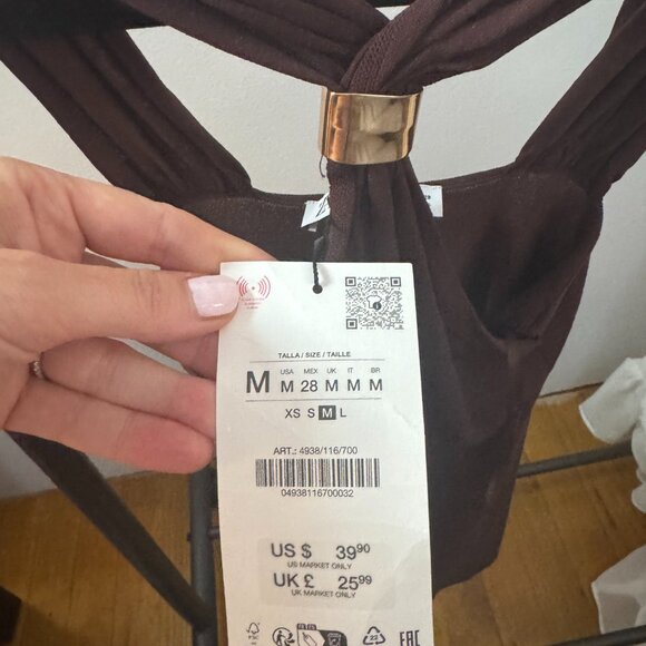 Zara  Brown Top - Picture 3 of 3